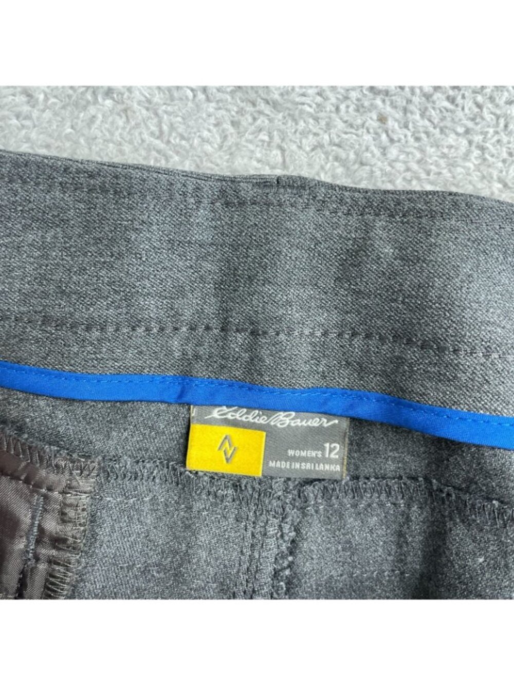 Eddie Bauer Women's 12 Gray Straight-Leg Pants Polyester Blend B1211 - Picture 6 of 10
